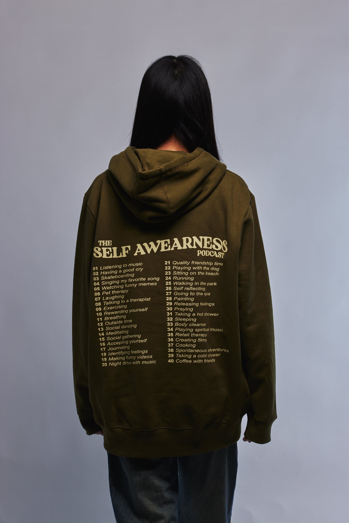 Confident in Coping Hoodie - Military Green