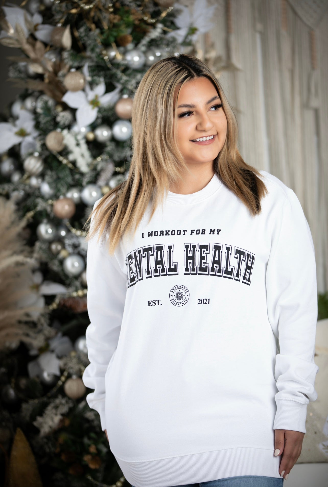 I Workout For My Mental Health Crewneck